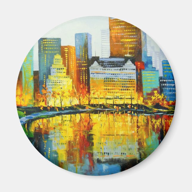 Plaza Central Park Hotel in New York Magnet (Front)