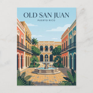 Plaza de Armas San Juan Puerto Rico Postcard