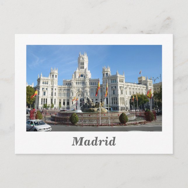 Plaza de Cibeles, Madrid Postcard (Front)