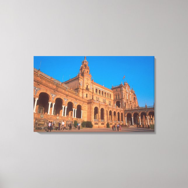 Plaza de Espana in Seville, Spain. Canvas Print (Front)