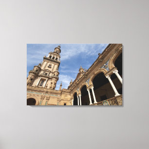 Plaza de Espana, Seville, Andalusia, Spain Canvas Print