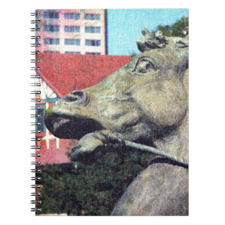 Plaza Fountain Horse Detail Spiral Notebook