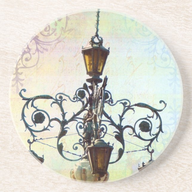 Plaza Light With Pastel Background Coaster (Front)