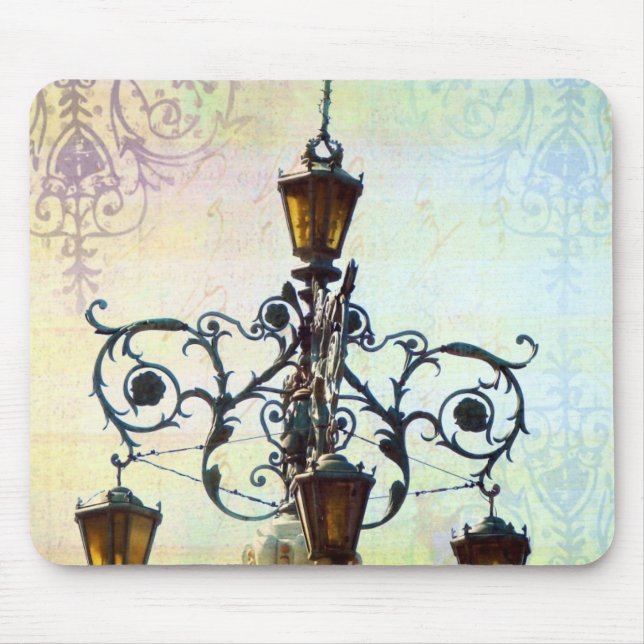 Plaza Light With Pastel Background Mouse Pad (Front)
