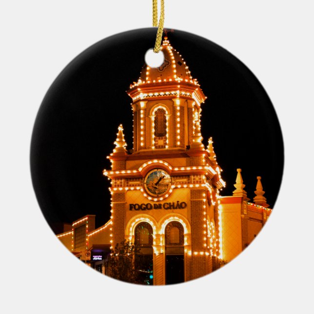 Plaza Lights Ceramic Tree Decoration (Front)