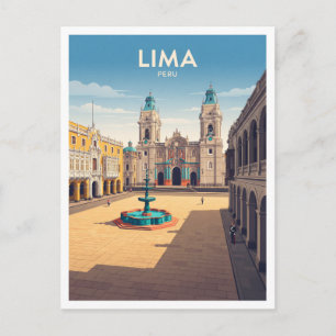Plaza Mayor de Lima Peru Postcard