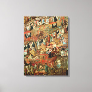Plaza Mayor in Mexico, detail of carriages Canvas Print