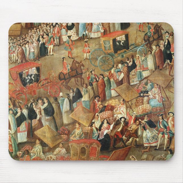 Plaza Mayor in Mexico, detail of carriages Mouse Pad (Front)