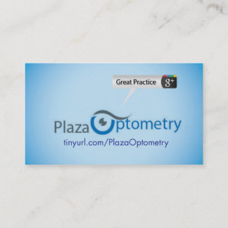 Plaza Optometry Business Card