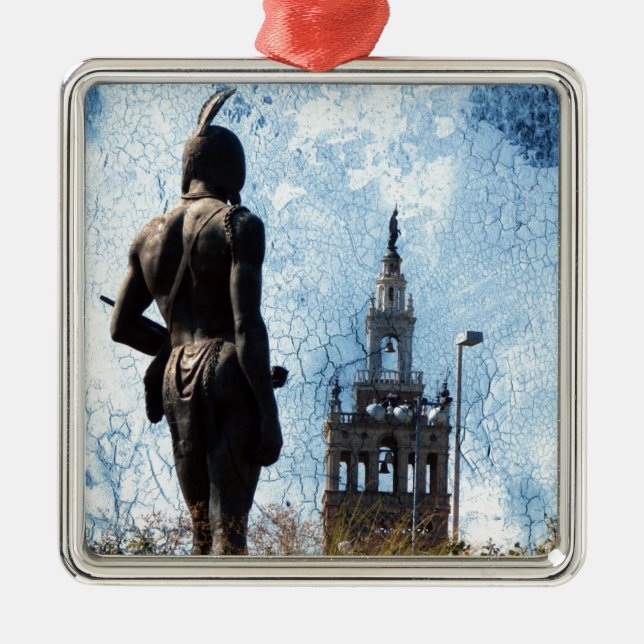 Plaza View Metal Tree Decoration (Front)