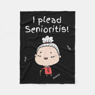 Plead Senioristis. Old Senior Man Woman Aging Alzh Fleece Blanket