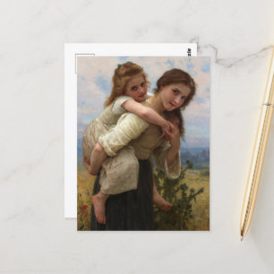 Pleasant Burden by William Adolphe Bouguereau Postcard