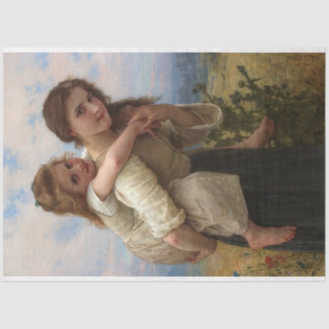 Pleasant Burden by William Adolphe Bouguereau Tissue Paper (Front)