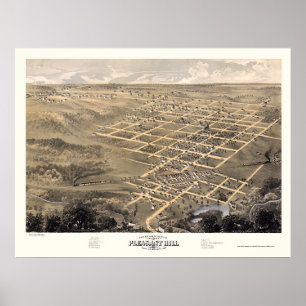 Pleasant Hill, MO Panoramic Map - 1869 Poster