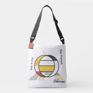 Pleasant Neoplasticism Art Monogram. Letter O Crossbody Bag