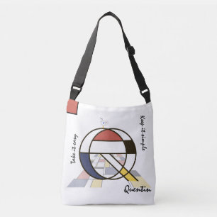 Pleasant Neoplasticism Art Monogram. Letter Q Crossbody Bag