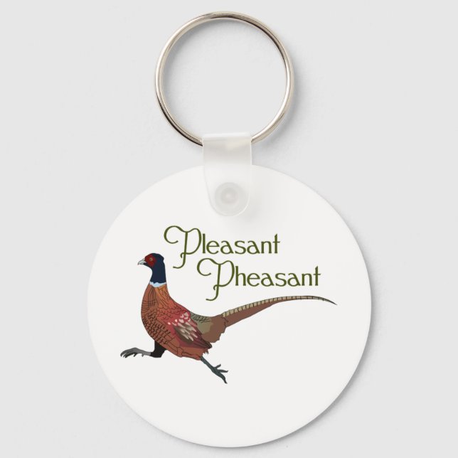 Pleasant Pheasant Key Ring (Front)