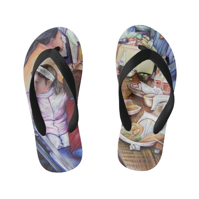 Pleasant Picnic, Mexico Kid's Jandals (Footbed)