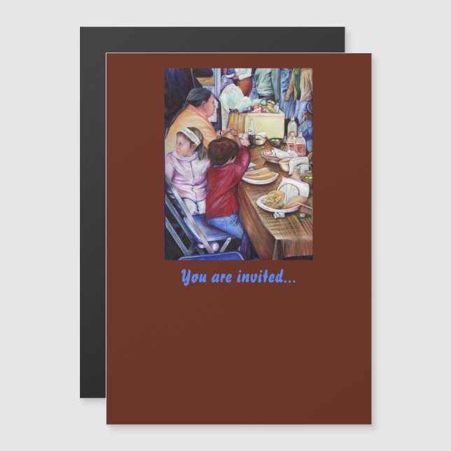 Pleasant Picnic, Mexico Magnetic Invitation (Front/Back)