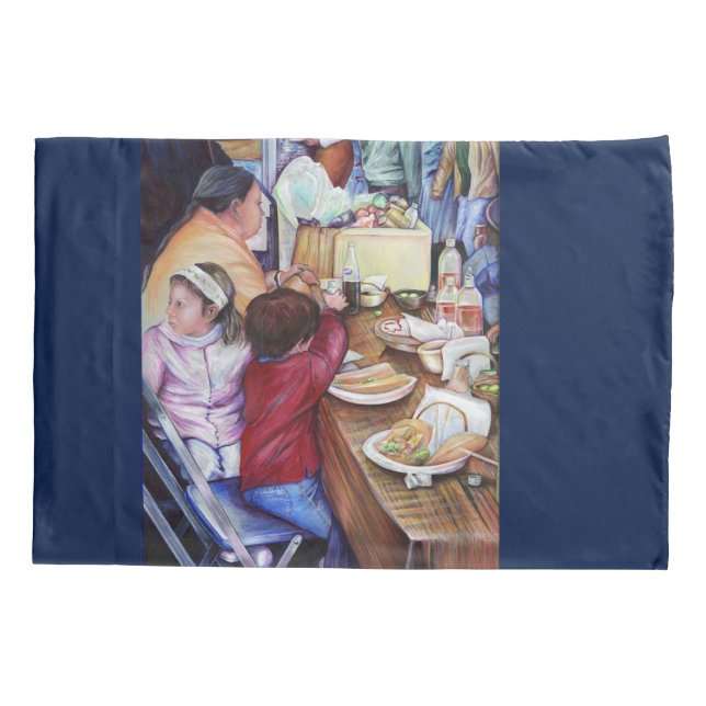 Pleasant Picnic, Mexico Pillowcase (Back)