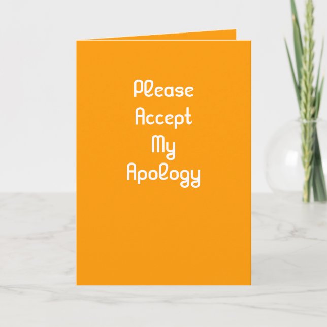 Please accept my apology greeting card (Front)