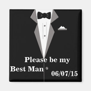 Please be my Best Man Save the Date Magnet