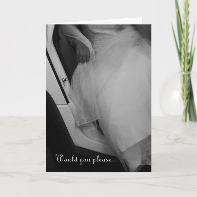 Please be My Hostess Wedding Invitation (Front)