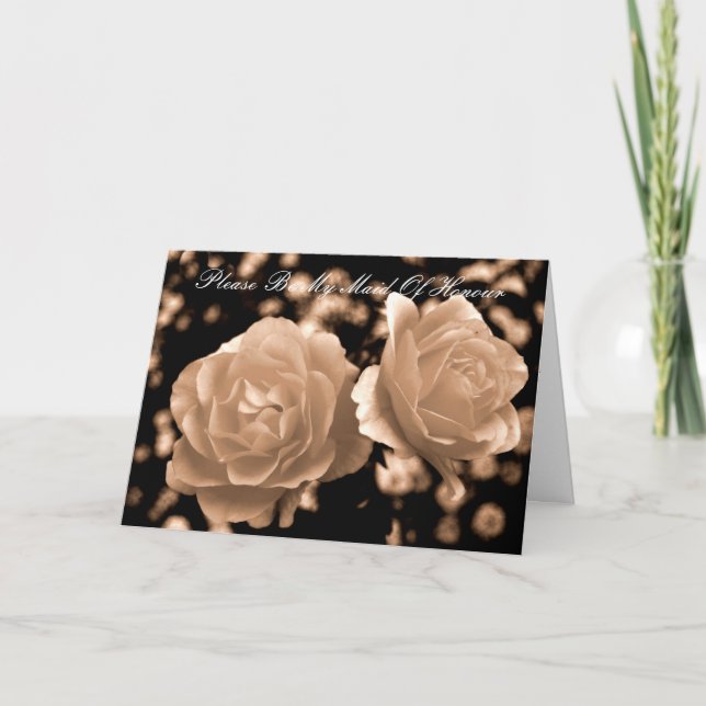 Please Be My Maid Of Honor Invitation (Front)