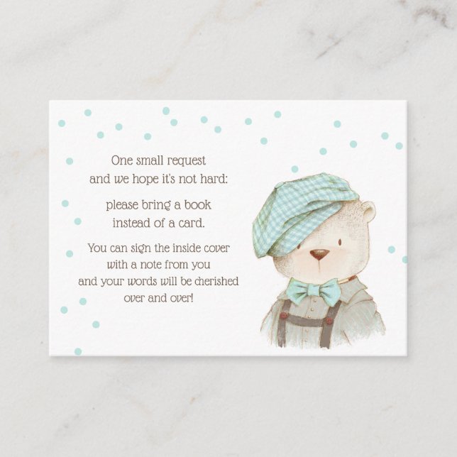 Please Bring a Book Baby Shower Enclosure Card (Front)