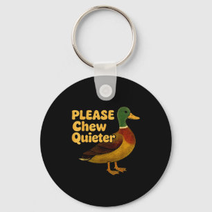 Please Chew Quieter Sarcastic Animal Quote Quirky Key Ring
