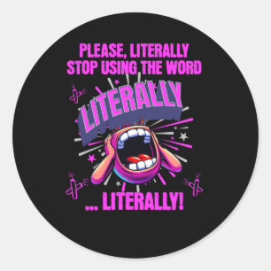 Please  classic round sticker