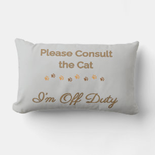 Please Consult the Cat: I’m Off Duty Lumbar Cushion