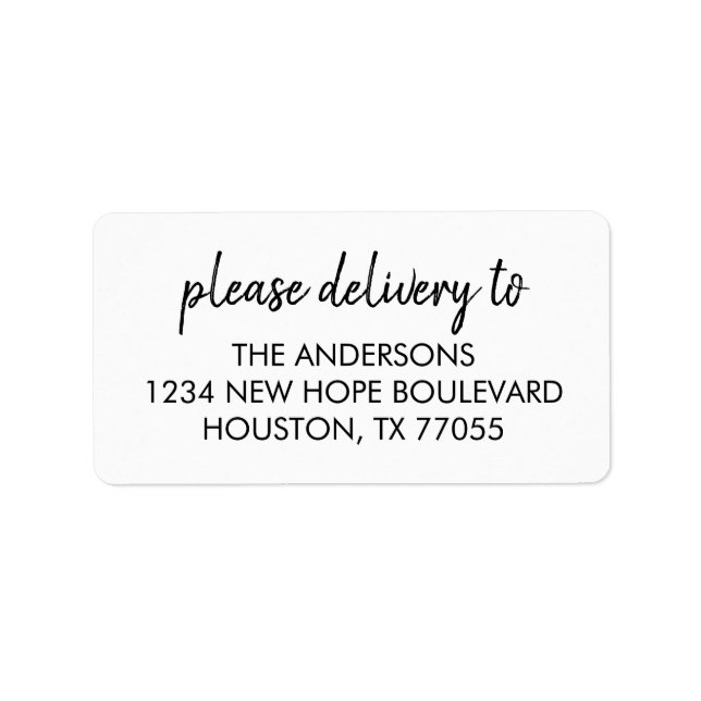 Please Deliver To Address Labels (Front)