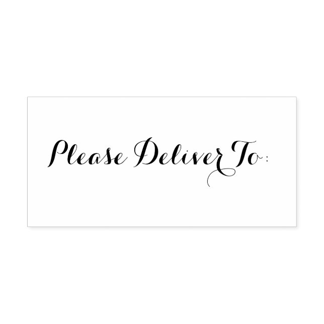 Please Deliver To: Office Stamper Self-inking Stamp (Design)