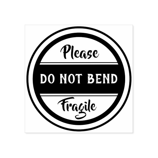 please DO NOT BEND fragile Rubber Stamp (Imprint)
