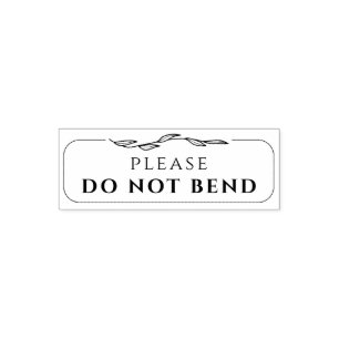 Please DO NOT BEND Shipping Mail Botanical Frame Self-inking Stamp