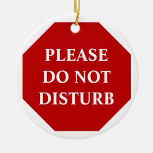 Please Do Not Disturb Door Hanger Ceramic Tree Decoration