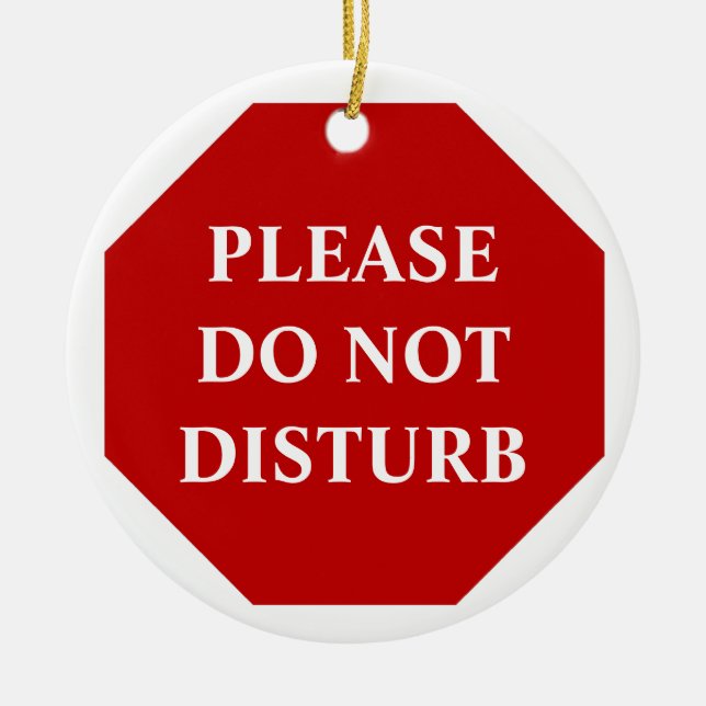 Please Do Not Disturb Door Hanger Ceramic Tree Decoration (Front)