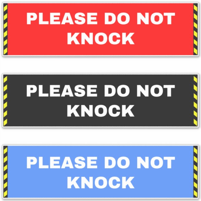 Please Do Not Knock Signs - Door (Front)