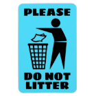 Please Do Not Litter Black and Blue Customised