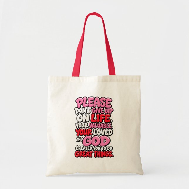 Please don’t give up tote bag (Front)