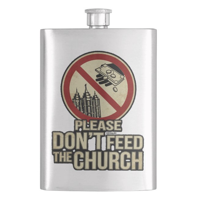 Please Don't Feed The Church - Flask (Front)