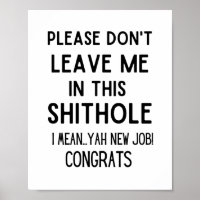 Please don't leave me... Funny coworker leaving