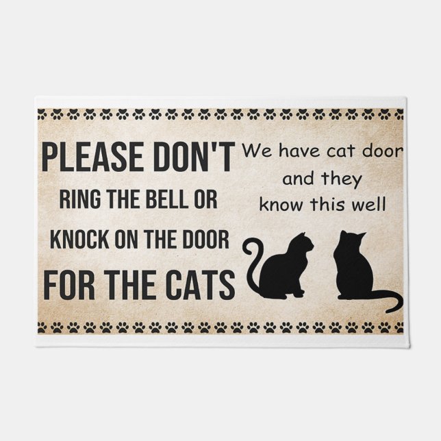 Please Don't Ring The Bell Or Knock On The Door Doormat (Front)