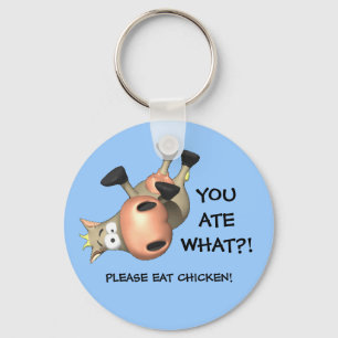 Please eat chicken! key ring