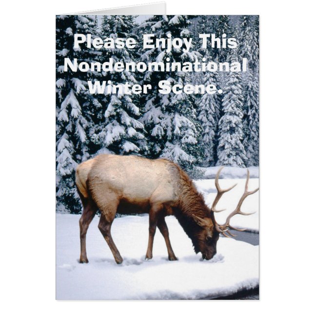 Please Enjoy This Nondenominational Winter Scene. (Front)