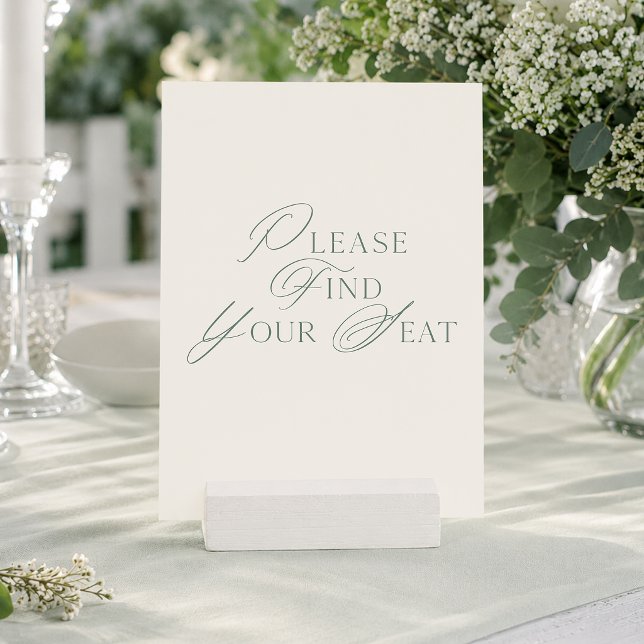 Please Find Your Seat Wedding Seating Card (Creator Uploaded)
