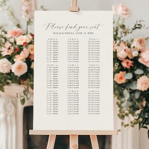 Please Find Your Seat Wedding Seating Chart