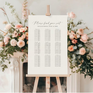 Please Find Your Seat Wedding Seating Chart