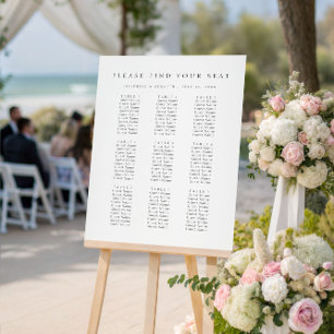 Please Find Your Seat Wedding Seating Chart
